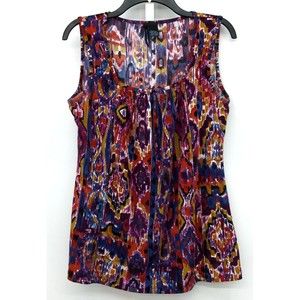 Saint Topez West Shirt Womens Medium Purple Sleeveless Blouse